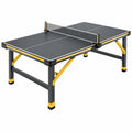 Tischtennistisch 274 x 152.5 x 76 cm aus Metall Schwarz Gelb mit Netz - Quorlia